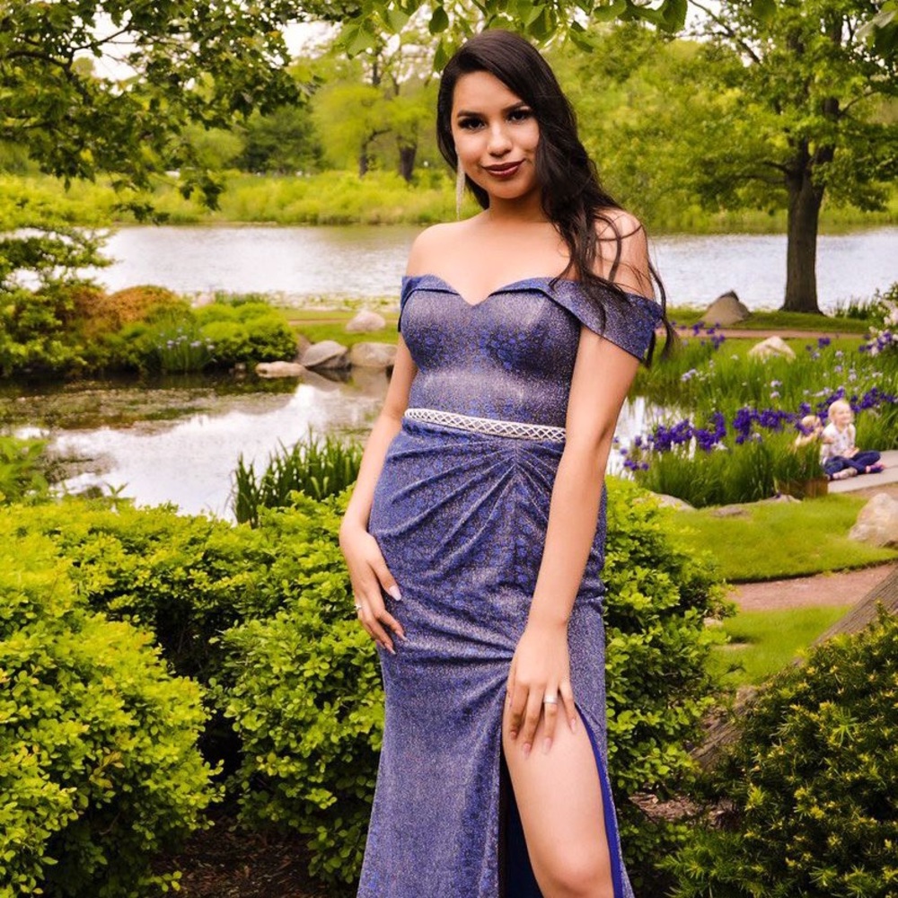 Blue Sparkly Prom Dress